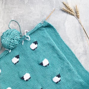 Sheep Baby Blanket Knitting Pattern: Easy Knit PDF (80x100 Cm) - Etsy