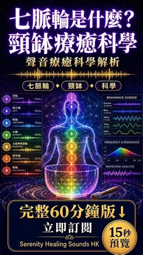 七脈輪是什麼？頌缽聲音療癒科學解析 | Serenity Healing Sounds HK #Shorts