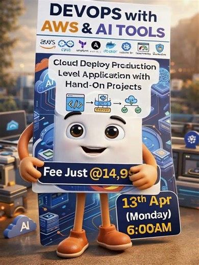 DevOps with AWS & AI Tools | Live Batch | CI/CD, Docker, K8s | Starts Apr 13 | DURGASOFT