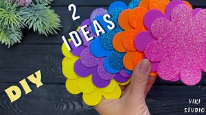 31K views · 485 reactions | 2 IDEAS Easy Flowers EVA Foam Sheet Flowers DIY Tutorial Crafts #craftideas #diy #manualidades #easycrafts #tutorial | VIKI Studio DIY | Facebook