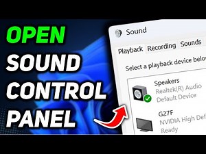 How to Open Sound Control Panel Windows 11 | Shortcut to Sound Control Panel