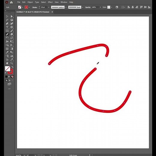 how to use path eraser tool in adobe illustrator