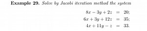 Solve by Jacobi iteration method the system: \begin{aligned}8x... | Filo
