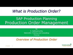 SAP PP | What is a Production Order in S/4HANA? Key Concepts for Execution | 01-49
