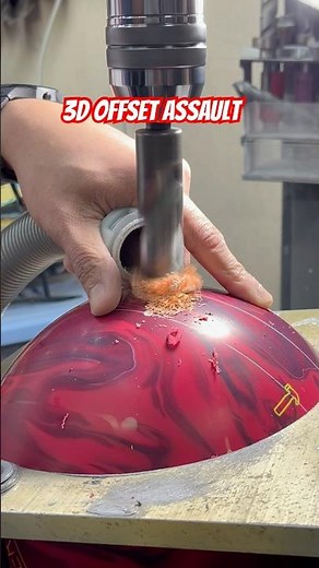 Drilling Hammer 3D Offset Assault #drillingbowlingball #hammerbowling #hammer3doffsetassault #asmr