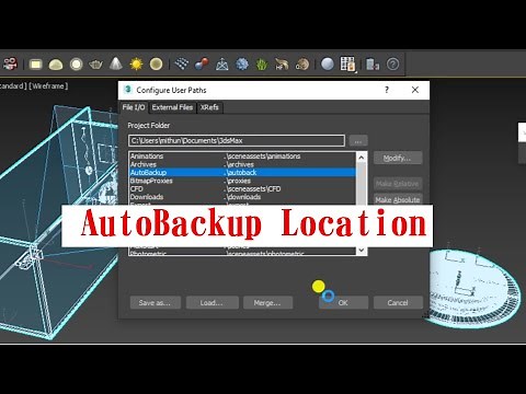 How to find or change the Auto Backup location for 3ds Max Files?