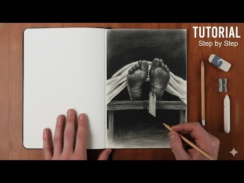 Death Scene Drawing Tutorial 🖋️" #charcoalart #drawing #art #sketch