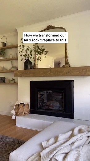 Faux Rock Fireplace Transformation Guide