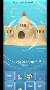 Evolving SANDYGAST to PALOSSAND in Pokemon GO #pokemon #pokemongo