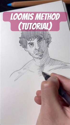 How to draw using Loomis method (step by step tutorial). #art #drawing #sketch #easydrawing