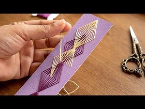 Easy Geometric Thread Art Greeting Card