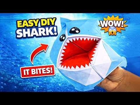 Amazing Paper Shark Puppet 🦈 | DIY Handmade Paper Craft | Easy for Beginners