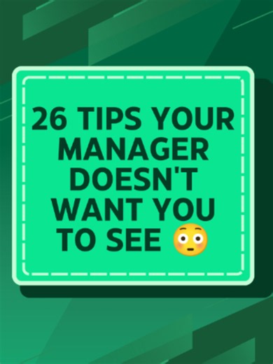 My manager told me not to post this 😳 26 pro dashboard tips your manager doesn't want you to see. Link in bio for my free pro dashboard guide ⚡ #excel #exceltips #careertok #worksmarternotharder #automation