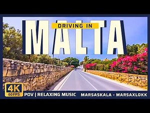 Scenic Malta Road Trip 4K | Marsaskala to Marsaxlokk | 3-Camera POV & Relaxing Music