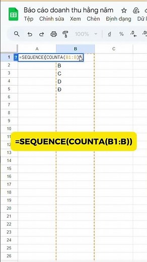 Hướng dẫn cách đánh số thứ tự khi nhập dữ liệu trong google sheets