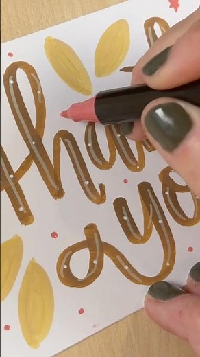 Handmade thank you card using acrylic markers!