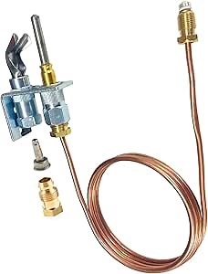 MCAMPAS Q314A4586 Pilot Burner with Thermocouple Assembly for Gas Furnaces, Boilers and Water Heaters - Natural Gas and Propane Gas Pilot Burner with Thermocouple Kit