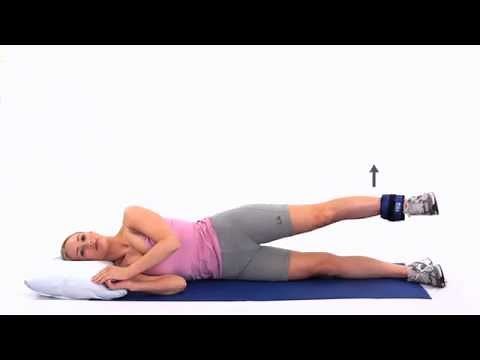 Hip abduction gluteus medius weighted side lying