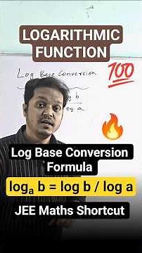 🔥Log Base Conversion Formula | JEE Maths Shortcut #mathstricks #maths #jeemaths #mathstutor #iit