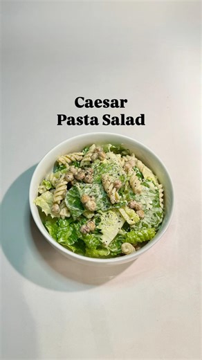 Caesar Pasta Salad #SoloBites #caesarsalad #pastarecipes #pasta #vegetarian