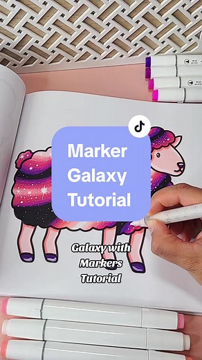 Galaxy Coloring with Markers: Easy Tutorial