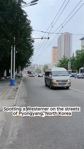A Rare Sight! Spotting a Westerner on the Streets of Pyongyang 👱🏻‍♂️