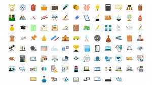 100 Education and ELearning Icons