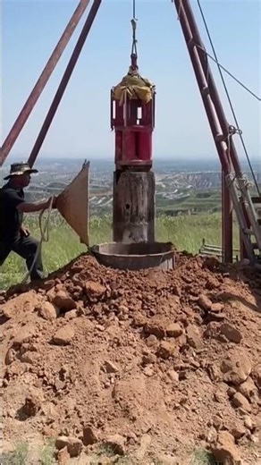 Extraction process of soil from deep well
