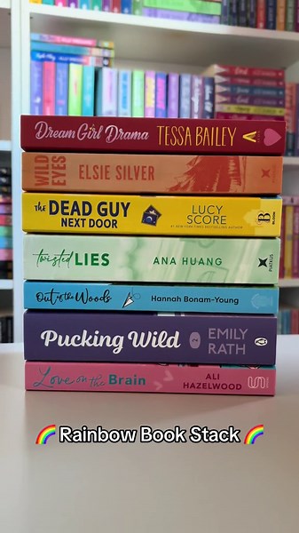 Love a book stack! 📚🌈 #BookTok #BookGirlie #BookStack #BookLover