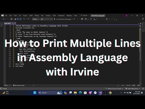 How to Print Multiple Lines in Assembly Language | Assembly Language with Irvine | Assembly Language