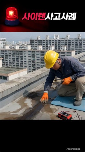 아파트 옥상 추락 사고 | 외국인 노동자 안전교육 #shorts