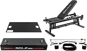 SOLE SRVO Weight Trainer, Resistance Bands and Pushup Stand, Strength Exercise Equipment for Daily at Home Gym Training - Includes 2 Wheels, Motorized Resistance System, Handles, Ropes, a Bar and Mat
