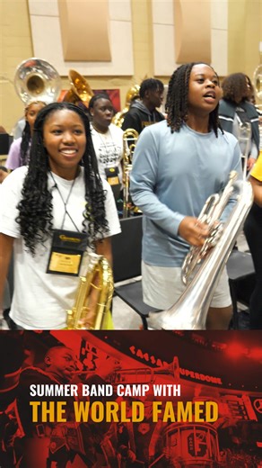 🎺🔥 The campers are FEELING the GSU spirit at World Famed Summer Band Camp! 💛🖤 From the energy to the tradition — it’s nothing but love and excitement on the yard! 🙌🏾🎶 #WorldFamed #BandCamp2025 #GSUSpirit #HBCUBands #ItsSHOWtime 🎉🥁 | Grambling State University Marching Band