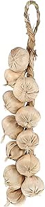 Amosfun 1Pcs Artificial Garlic String Fake Garlic Simulation Lifelike Vegetable for Home Kitchen Garden Halloween Party Props