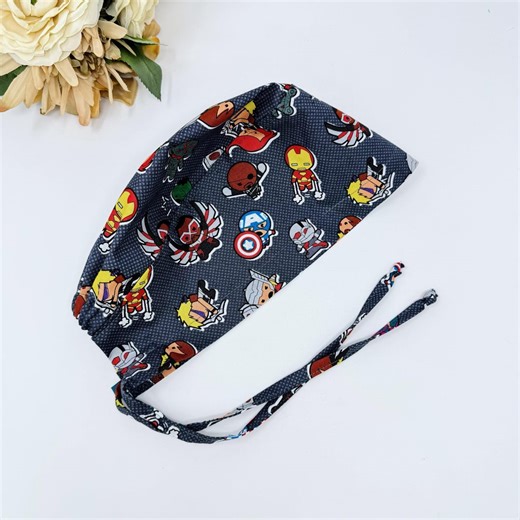 Comic Men's Surgical Cap. Cartoon Skull Tie-back Style Scrub Cap With Satin Lined Option by Paradise Caps. - Etsy