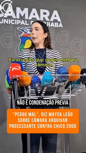 Olhar Direto on Instagram: "“Pegou mal”. A avaliação é da vereadora Maysa Leão (Republicanos) sobre a decisão da Câmara Municipal de Cuiabá de arquivar dois pedidos de abertura de comissão processante contra o vereador afastado Chico 2000 (sem partido). O parlamentar está fora do cargo por determinação judicial no âmbito da Operação Gorjeta, deflagrada pela Delegacia Especializada de Combate à Corrupção (Deccor). Leia mais em OLHARDIRETO.COM.BR #maysa #chico #câmara #cuiabá #política"
