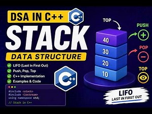 DSA-I | CSE 2216 | Stack ARRAY Data Structure in C++ | LIFO, Push, Pop & Top Operations Explained