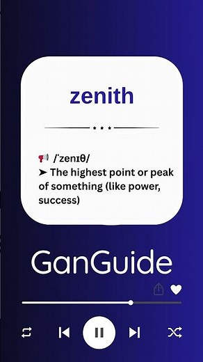 C1 English Word: ZENITH | Meaning & Pronunciation