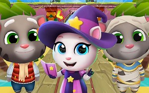 TALKING TOM GOLD RUN 2020 - NEW SPACE SIDE WORLD FROSTY TOM VS MUMMY TOM VS WITC
