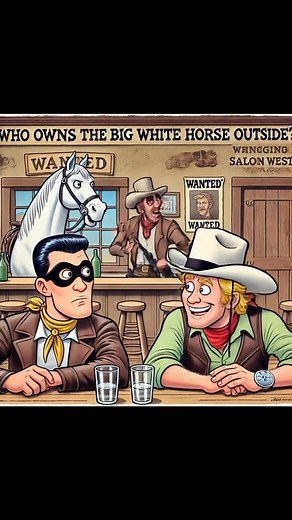 15K views · 122 reactions | The Lone Ranger and Tonto walked into a bar. After a few minutes, a big tall cowboy walked in and said, “Who owns the big white horse outside?” The Lone Ranger stood up, hitched up his gun belt, and said, “I do… Why?” The cowboy looked at the Lone Ranger and said, “I just thought you’d like to know that your horse is...Brilliant continuation in the first comment  | Don't Quit | Facebook