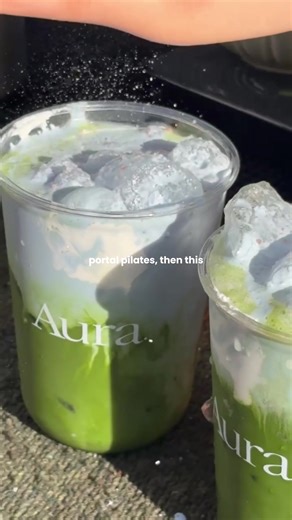 Movement first. Matcha after. Thank you to @Aura., we 🩵 you #portalpilates #hotpilates #infraredheated #matpilates #brickell
