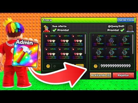 VIREI ADMIN!! FIZ TROCAS VALIOSA BRAINROTS INFINITY no FUJA TSUNAMI PARA BRAINROTS