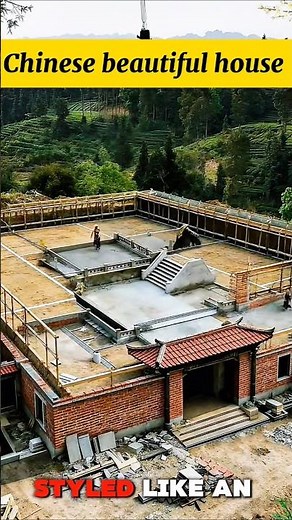 Building a Stunning Chinese-Style House | Real Construction Footage#construction #viralshort