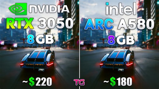 ARC A580 vs RTX 3050 - Test in 10 games