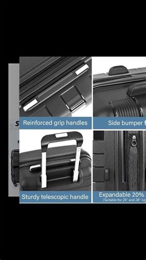 Durable Lightweight Luggage Set | Carry-On Suitcases with Spinner Wheels and Combination L