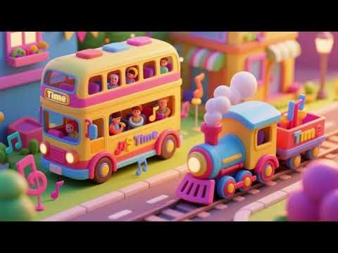 Toy Bus and Train Music Time Song 🎶🚌🚂 | Nursery Rhymes & Kids Songs