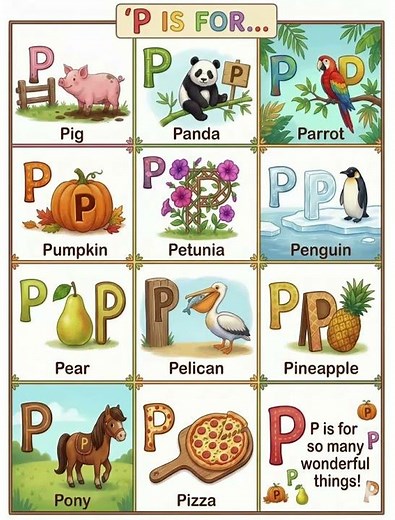 Learn the Letter P for Toddlers and Preschoolers! | Phonics for Kids | Pig, Panda, Pizza & More!