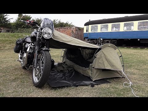 Triumph Bonneville T120, GOOSE (Wingman of the Road) Motorcycle camping system!