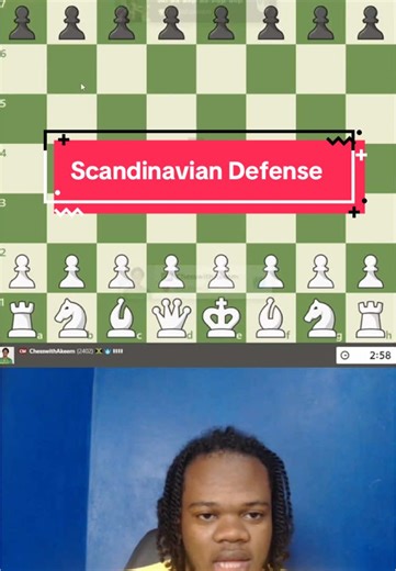 Scandinavian Defense - #chesstok #chessmaster #chesswithakeem #chesscom #chess