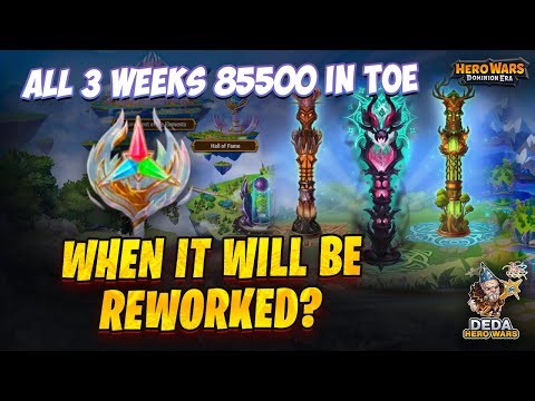 Best score every week in ToE - 85500. Report notes to improve tournament. Hero-Wars: Dominion Era